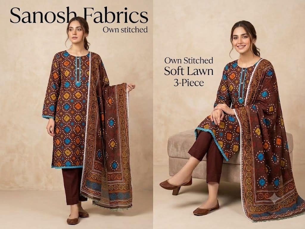 Sanosh Farbric Lawn Stitched