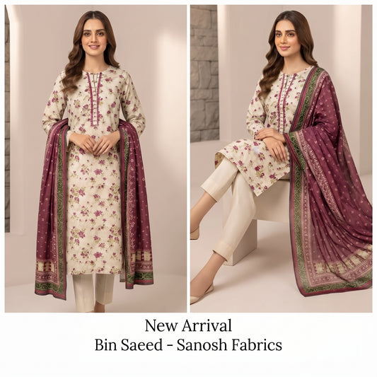 Bin Saeed 3 Piece Stitched