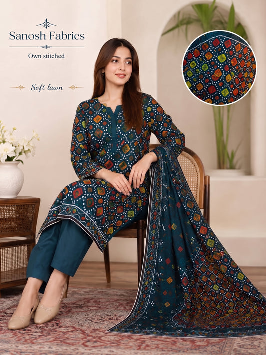 Sanosh Farbric Lawn Stitched